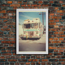 Bus, Urban Wall Art, City Art Print, Canvas Print, Wall Hanging, Portrait Art, Urban Art, Apartment Wall Decor, Family Room Art, RV Decor