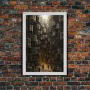 Creepy Wall Decor, Dark Art Print, Canvas Print, Wall Hanging, Portrait Art, Spooky Room Decor, Dark Fantasy Art, Fantasy Artwork,  RV Decor