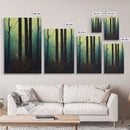 Magical Forest Oil Painting Style, Spooky Pirate Ship Art, Framed Canvas Print, Ready To Hang Framed Wall Art, Living Room Wall Hanging