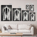 Vintage Style Art Deco Statue Study, Framed Canvas Print, Retro Style Wall Art, 1920s - 1930s style Art