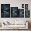 Landscape River Lake Water Night Sky Stars Trees Fine Art Print, Wall Decor, Wall Poster, Wall Art Print