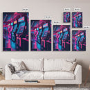 Game Room Decor, Framed Canvas Print, Synthwave Arcade, Boys Room, Gamer Gift, Gaming Wall Art, Video Game Posters, Teen Room