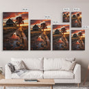 Country Lane Sunset Canvas Print, Country Roads, Dirt Road Art, Primitive Decor