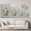 Flower Market Print, Botanical Wall Art, Floral Drawing Posters, Custom Wall Art, Canvas Print, Flower Pattern Wall Art