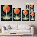 Art Deco Style Spaceship, Space Exploration, Science Fiction / SciFi Canvas Print, Ready to Hang Wall Art by NuevArt