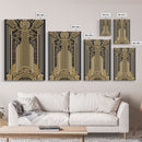 Art Deco Pattern Wall art - Framed Canvas Print - Art Deco - Gold & black art - Wonderful art - Lines art - Geometric art - Office wall art