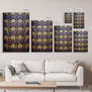 Midcentury Modern Wall art, Framed Canvas Print, Art Deco, Canvas Wall art, Purple colors art, 1930s Style Art, guest room decor, Wall art