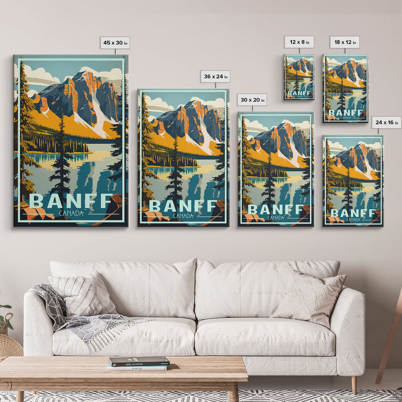 Banff, Canada Wall Art, Canada Art Print, Alberta, Travel Wall Print, Travel Poster, Travel Artwork, Travel Wall Art, Canvas Wall Print