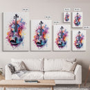 Violin Wall Art, Framed Canvas Print, Violin, Violin Art, Music Studio Decor, Instrument Print, Stringed Instruments