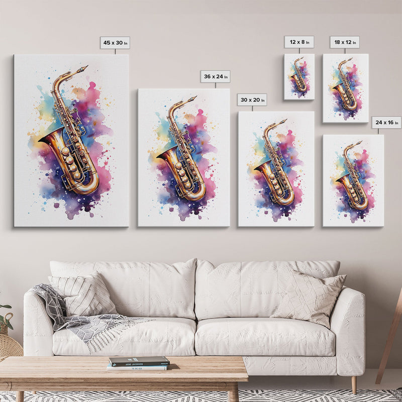 Bassett Horn Wall Art, Brass Instruments, Framed Canvas Print, Marching Band Gift, Musician Gift, Graduation Gift, Music Poster