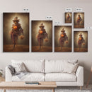 Spooky scarecrow canvas print, full moon, Halloween art, scary art