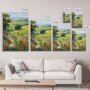 Countryside Wall Art, Wildflowers Wall Art, Meadow Wall Print, Canvas Print, Wall Art, Vertical Art, Country Wall Art, Landscape Art