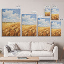 Wheat Feld Wall Art. Farm Wall Print, Landscape Art, Canvas Print, Wall Art, Vertical Art, Gift For Friend, Farmhouse Wall Decor, RV Decor