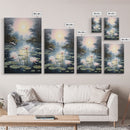 Lake Wall Art, Lotus Wall Print, Sunset Print, Canvas Print, Wall Art, Vertical Art, Birthday Gift, Country Home Art, Bedroom Teen Girl Art