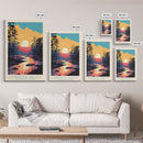 Cuyahoga Valley National Park Travel Poster Print, Canvas Print Wall Art, Ohio Travel Art, Midcentury Modern Travel Decor