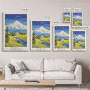 Denali National Park Alaska Travel Art, National Park Print, Minimalist Travel Art, Midcentury Modern Style Landscape Painting