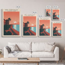 Dry Tortugas National Park FloridaTravel Art, National Park Print, Minimalist Travel Art, Midcentury Modern Style Landscape Painting