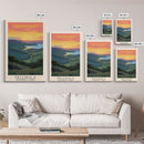Haleakala National Park Hawaii Travel Art, National Park Print, Minimalist Travel Art, Midcentury Modern Style Landscape Painting