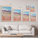 Great Sand Dunes National Park Colorado Travel Art, National Park Print, Minimalist Travel Art, Midcentury Modern Style Landscape Painting