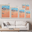 Great Sand Dunes National Park Travel Poster Art, Canvas Print Wall Art, Colorado Travel Art, Midcentury Modern Travel Decor, MCM Wall Art