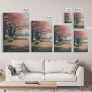 Nature Wall Art, Park Wall Print, Cherry Blossoms, Canvas Print, Wall Hanging, Portrait Art, Bookshelf Decor, Appreciation Gift, Office Art