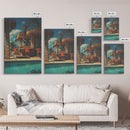Pool Decor, Bar Decor, Outdoor Wall Decor, Canvas Print, Wall Hanging, Portrait Art, Apartment Wall Decor, First Home Gift, Trendy Wall Art