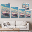 Pink Boat, Ocean Wall Art,  Nautical Wall Art, Canvas Print, Wall Hanging, Portrait Art, Travel Print, Modern Art Prints, Girls Room Decor