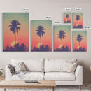 Palm Tree Wall Art, Tropical Wall Art, Minimalist Wall Art, Canvas Print, Wall Hanging, Portrait Art, Tiny House Decor, Dorm Room Art