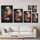 Santa Claus And His Cavalier King Charles, Christmas Wall Art, Dog Gift, Christmas Dog, Winter Wall Art, Santa Decor, Santa Art Print