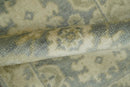 Gray and Beige Hand Knotted Wool Oushak Rug 2x3 - Traditional