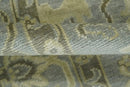 Hand Knotted Gray Beige Olive Wool Oushak Rug 2x3 Traditional by The Rug Decor