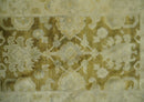 2x3 Hand Knotted Olive, Beige and Gray Traditional Persian Oushak Wool Rug | N423