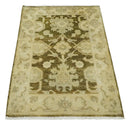 Hand-Knotted Traditional Oushak Wool Area Rug 2x3 - Olive Beige Gray by The Rug Decor