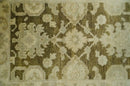 Hand-Knotted Traditional Oushak Wool Area Rug 2x3 - Olive Beige Gray by The Rug Decor