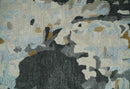2x3 Handmade Abstract Design Silver, Ivory and Black made with fine wool Area Rug | TRDCP126523 by The Rug Decor