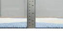 Hand Knotted Wool Area Rug Ivory Beige and Blue Polka Dot Pattern Kids Modern 2x3