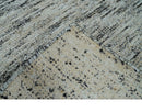 2x3 Modern Abstract Charcoal and Silver Rug made with Art Silk | N4923