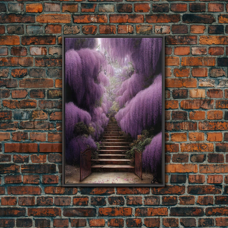 Beautiful Wisteria Garden Walkway Path Wall Art, Fine Art Print, Wall Poster, Wall Print