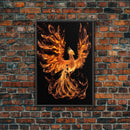 Canvas Print Of "The Phoenix" - Rebirth Art - Framed Canvas Art - Framed Wall Art - Incredibly Beautiful Phoenix Decor