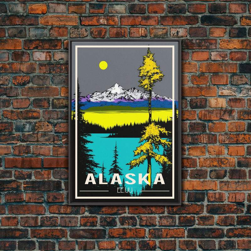 Alaska Print, Alaska Art, Alaska Wall Art, Travel Wall Print, Travel Poster, Travel Artwork, Travel Wall Art, Wall Poster, Canvas Wall Print