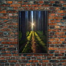 Sunset Wall Decor, Nature Print, Forest Path Wall Art, Trees Wall Art, Photography Print, Wall Decor, Canvas Print, Wall Art, Framed Canvas