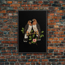 Pair Of Hawks, Birds Wall Art, Hawk Wall Decor, Animal Wall Decor, Nature Art, Wall Decor, Canvas Print, Wall Art, Framed Canvas Art