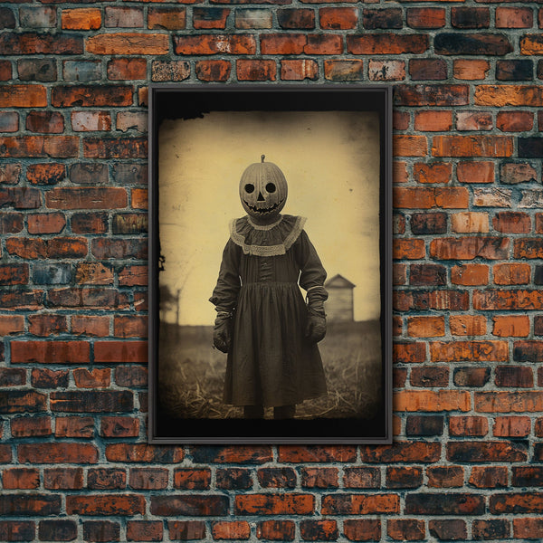 Creepy Wall Art, Horror Home Decor, Scary Wall Art, Spooky Halloween Canvas Print, Wall Art, Vertical Print, Home Decor, Wall Decor, photo 2 of 9