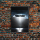 The Encounter, Framed Canvas Print, Scifi Canvas Art, UFO Photography