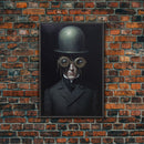 Portrait of a Victorian Steampunk Cyborg, Framed Canvas Print or Canvas, Cool Halloween Decor, Gothic Art