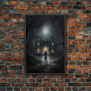The Haunting, Goth Wall Art, Goth Art, Framed Canvas Print, Halloween Decor, Goth Art Print, Victorian Halloween Decoration