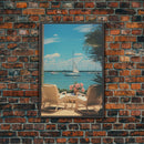 Sailboat Art, Nautical Wall Art, Ocean Wall Art, Canvas Print, Wall Hanging, Portrait Art, Coastal Wall Decor, Office Wall Art, RV Decor