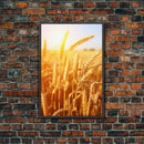 Wheat Field Print, Nature Wall Art, Canvas Print, Wall Hanging, Portrait Art, Farmhouse Wall Decor, Country Wall Art, Kitchen Prints