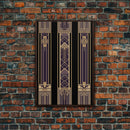 Midcentury Modern Wall art - Framed Canvas Print - Art Deco - Wall art - Purple & gold art - Ornament art - Patterns art - 1930s Style Art