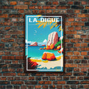 La Digue Wall Art, Seychelles Wall Poster, Indian Ocean, Island, Travel Wall Print, Travel Poster, Travel Wall Art, Canvas Wall Print